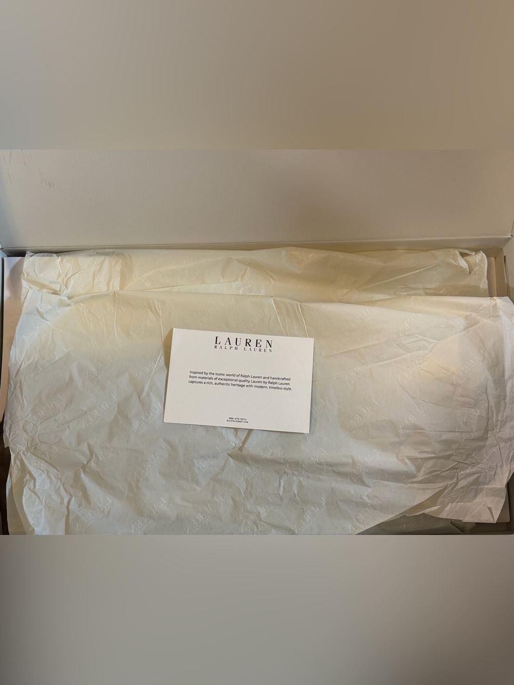 NWT Lauren Ralph Lauren Collins Calfskin Tall Boot Heel Lauren Brown, Size 7.5 - Picture 12 of 12